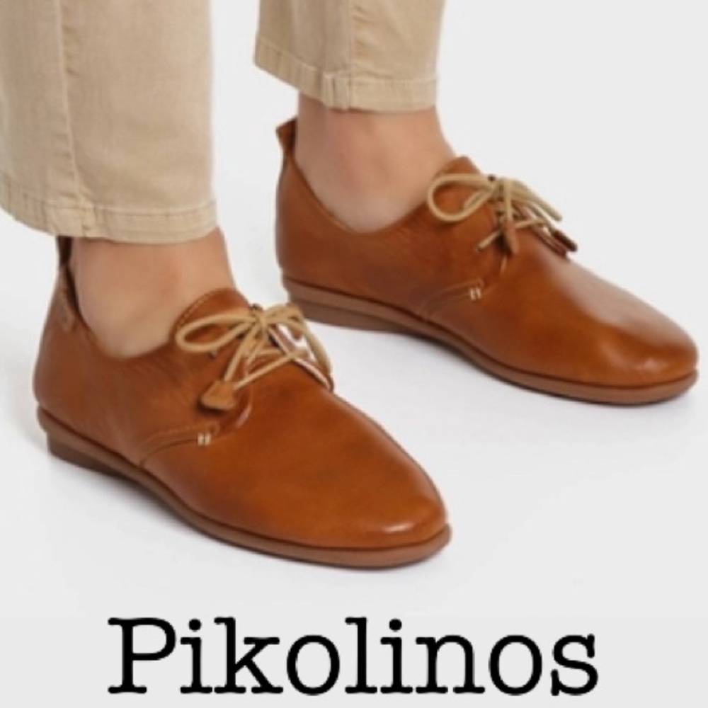 Pikolinos Women's Tan Leather Loafers Size 42
